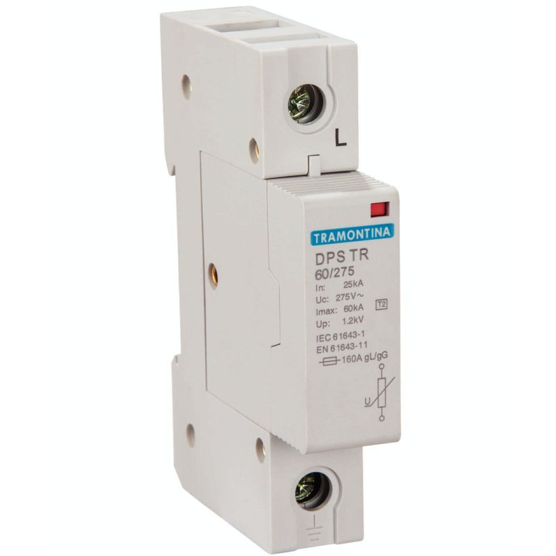 DPS TR (Dispositivo de proteção contra surtos) - 60KA / 275V~ 1P