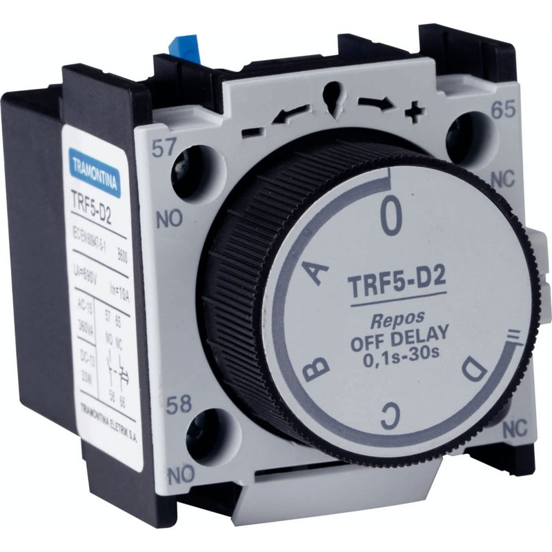 Bloco de Contato Temporizado Off Delay TRF5-D2 - 0,1 a 30s - 1NA+1NF