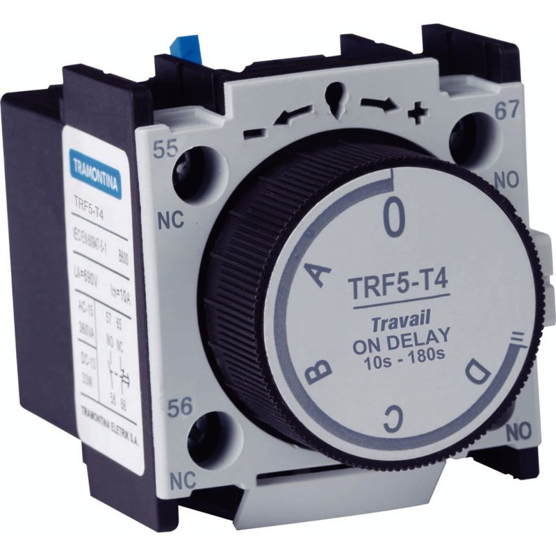 Bloco de Contato Temporizado On Delay TRF5-T4 - 10 a 180s - 1NA+1NF