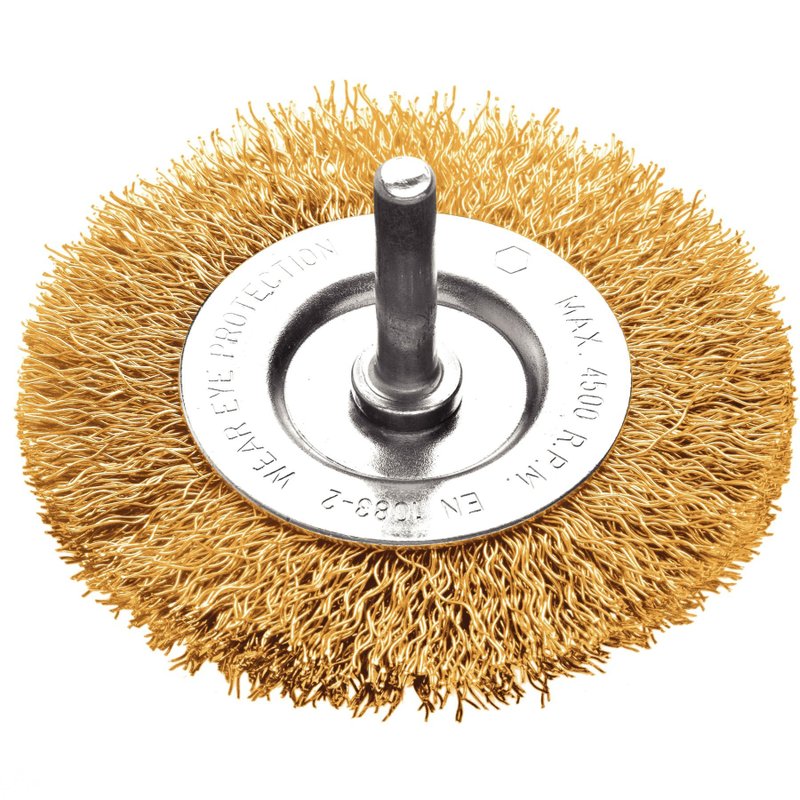 Escova Circular Arame Ondulado com Haste 2x1/4' PRO