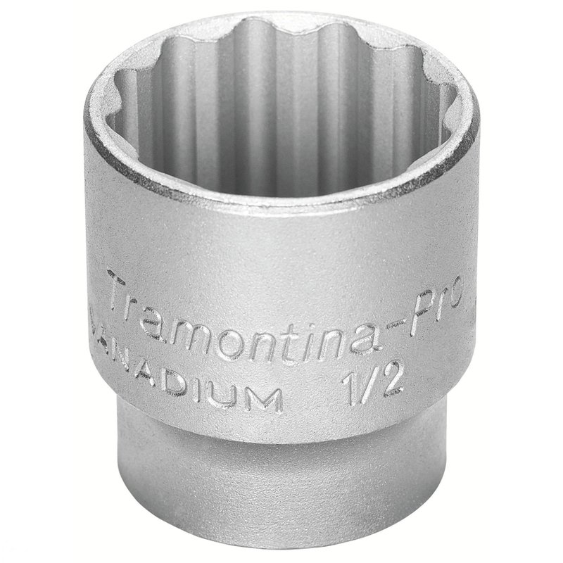 Soquete Estriado em Aço Cromo Vanádio 28 mm - Encaixe 1/2" PRO