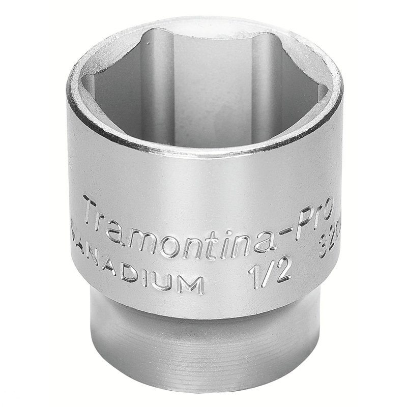 Soquete Sextavado em Aço Cromo Vanádio 12 mm - Encaixe 1/2" PRO