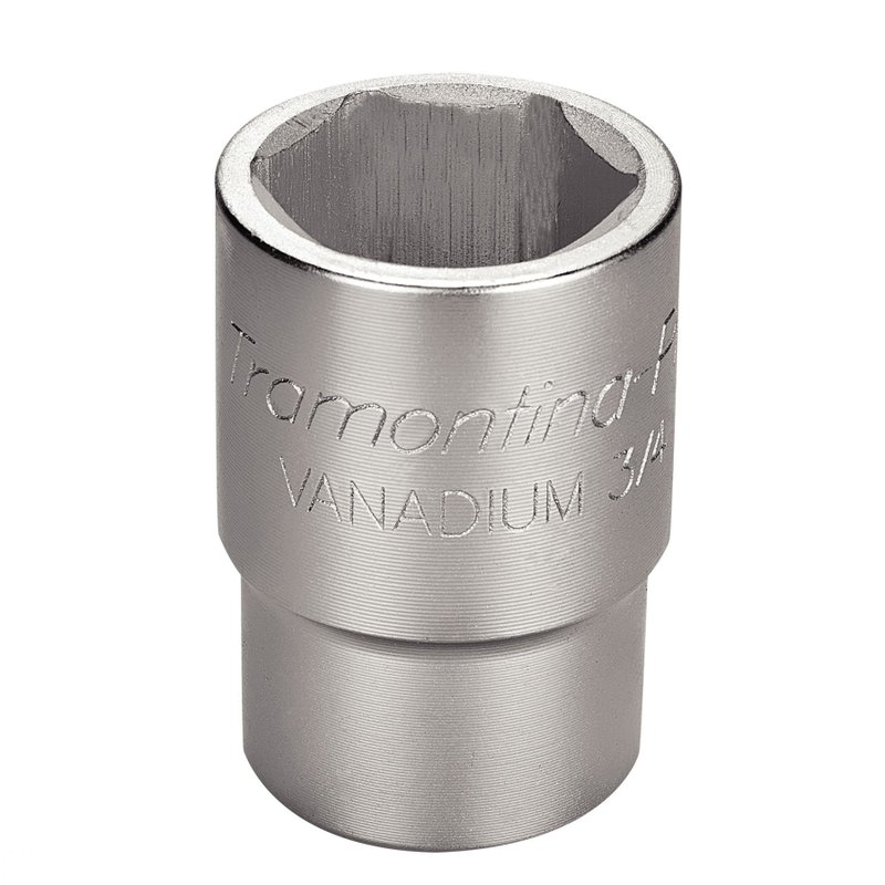 Soquete Sextavado em Aço Cromo Vanádio 28 mm - Encaixe 3/4"