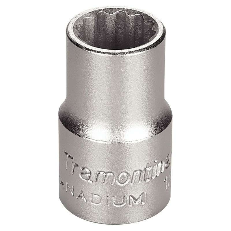 Soquete Estriado em Aço Cromo Vanádio 9/16" - Encaixe 1/2" PRO