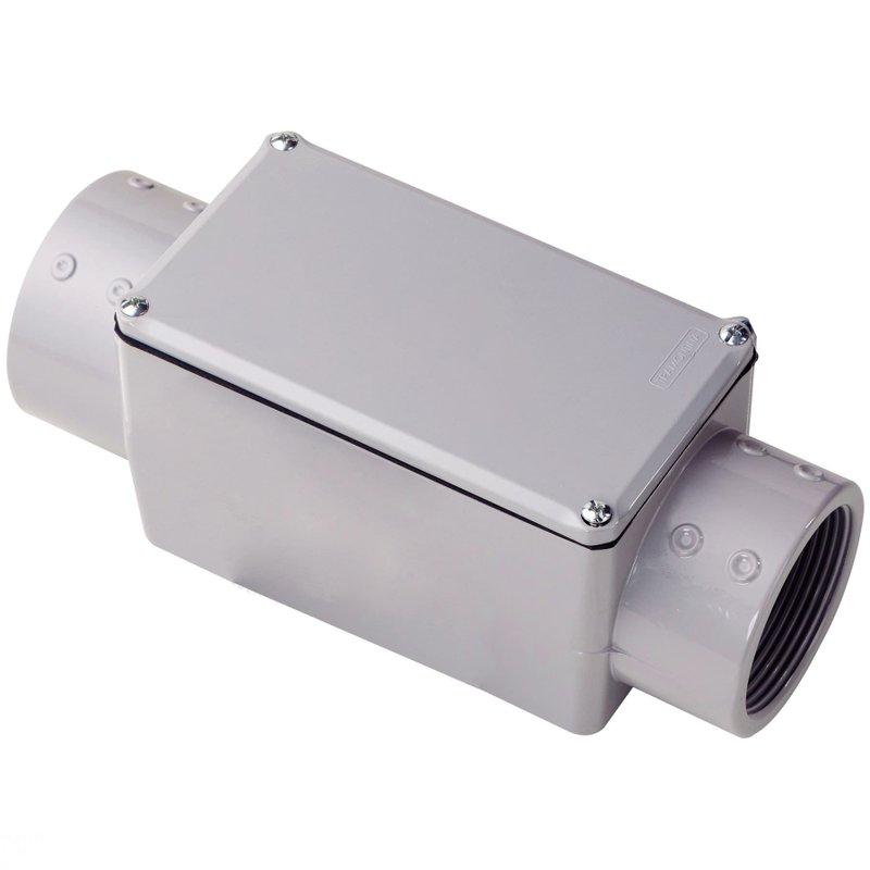 Condulete fixo 2.1/2" tipo "C" - com tampa / rosca NPT / com pintura eletrostática a pó