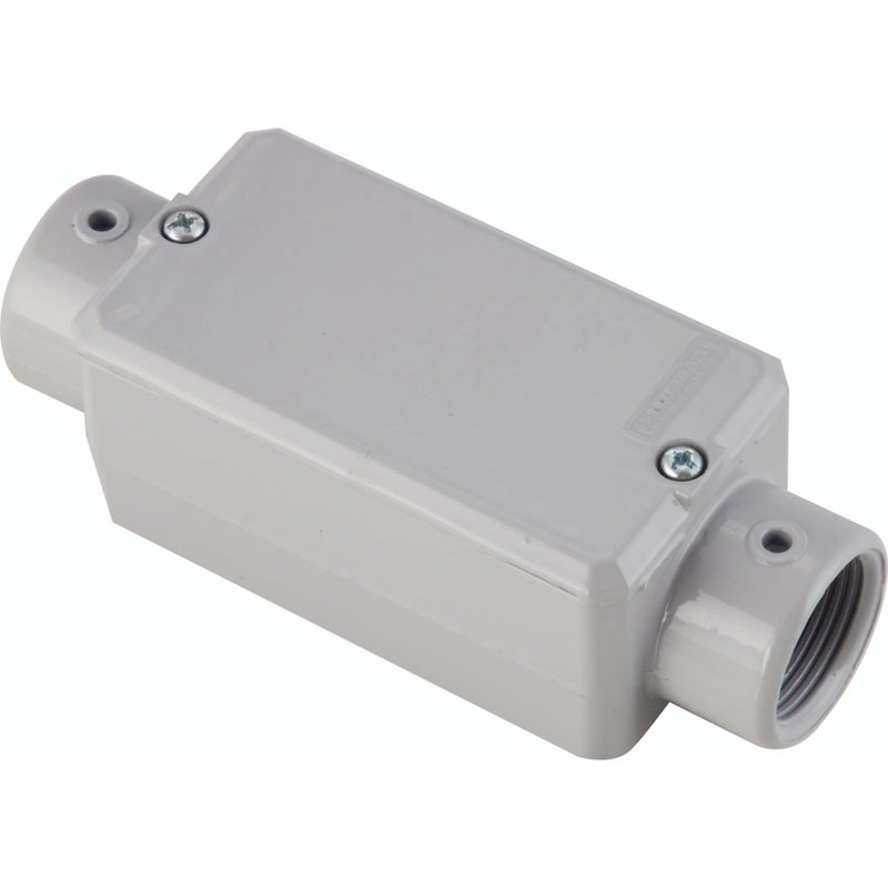 Condulete fixo 1" tipo "C" - com tampa / rosca BSP / com pintura eletrostática a pó
