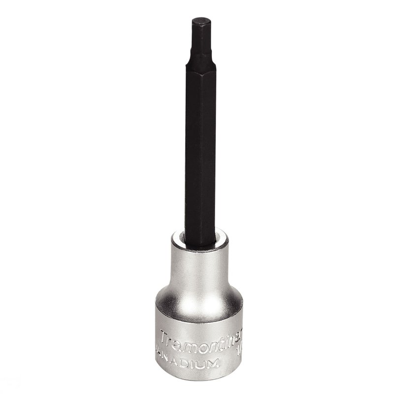 Soquete Longo em Aço Cromo Vanádio Ponta Hexagonal 5 mm - Encaixe 1/2" Pro