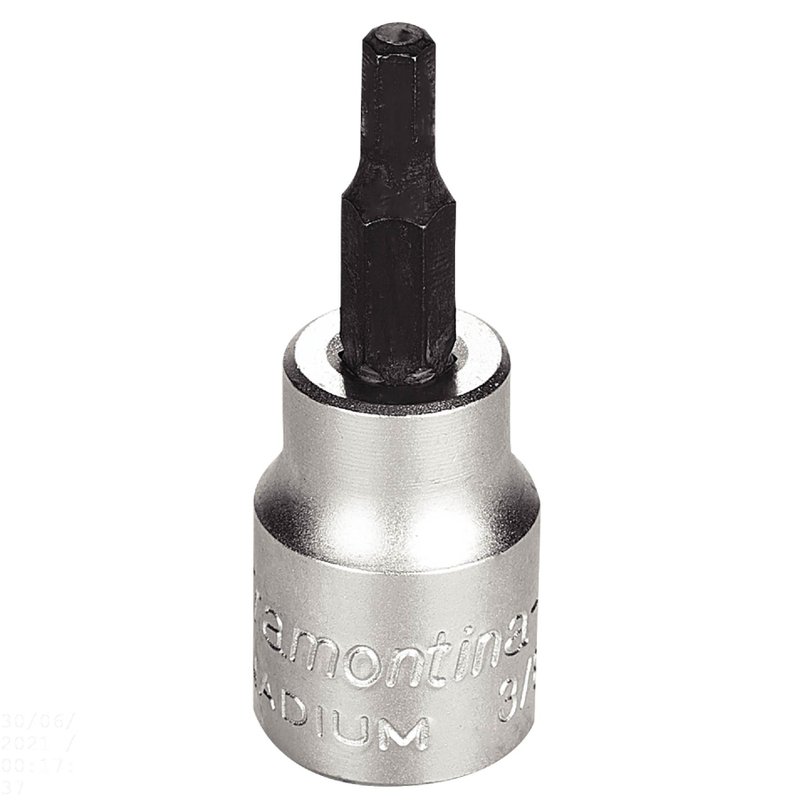 Soquete em Aço Cromo Vanádio Ponta Hexagonal 4 mm - Encaixe 3/8" PRO