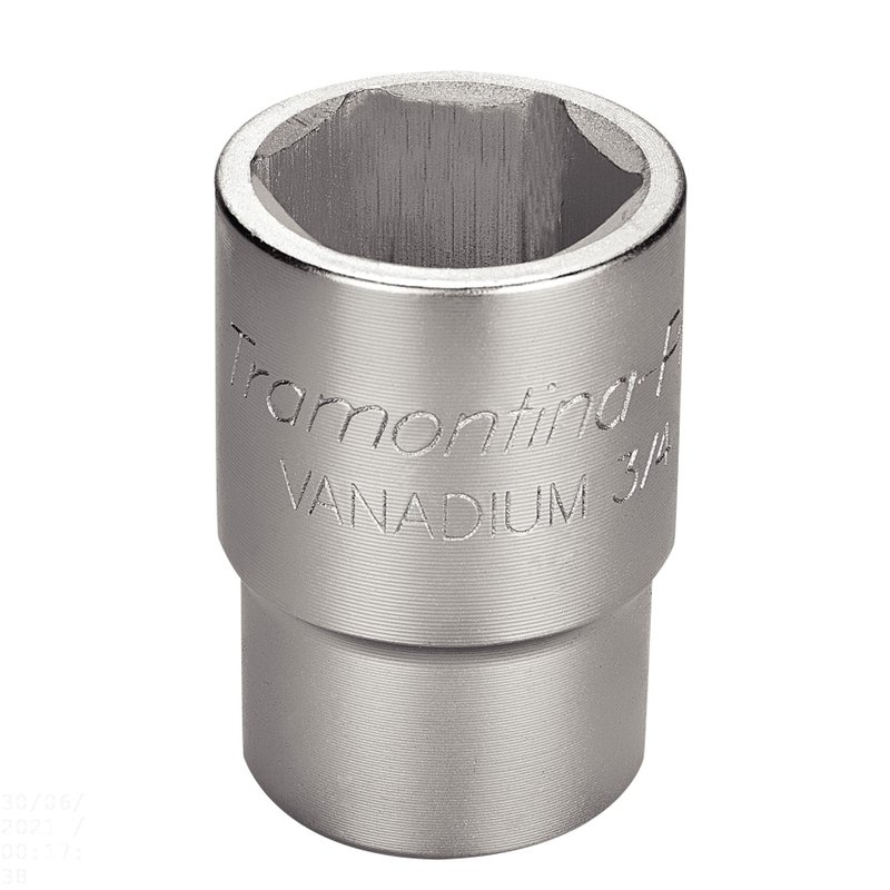 Soquete Sextavado em Aço Cromo Vanádio 26 mm - Encaixe 3/4"
