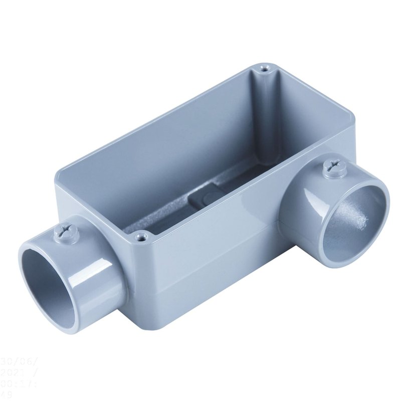 Condulete fixo 1.1/4" tipo "LL" - com tampa / rosca BSP / com pintura eletrostática a pó