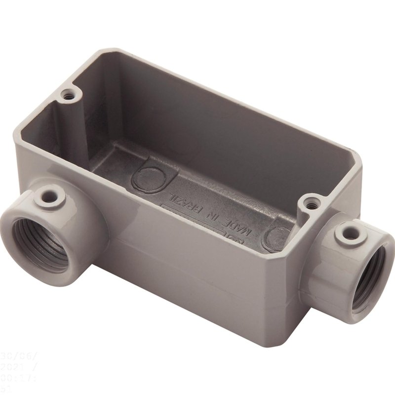 Condulete fixo 1/2" tipo "LR" - sem tampa / rosca BSP / com pintura eletrostática a pó