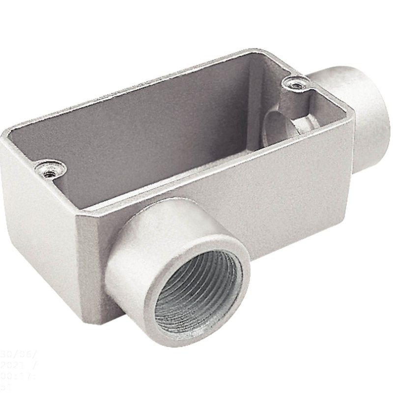 Condulete fixo 1.1/4" tipo "LR" - com tampa / rosca BSP / com pintura eletrostática a pó