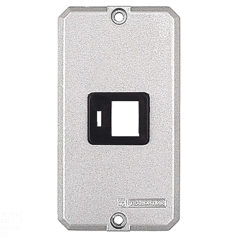 Tampa para condulete 1/2" e 3/4" com 1 posto com suporte para RJ