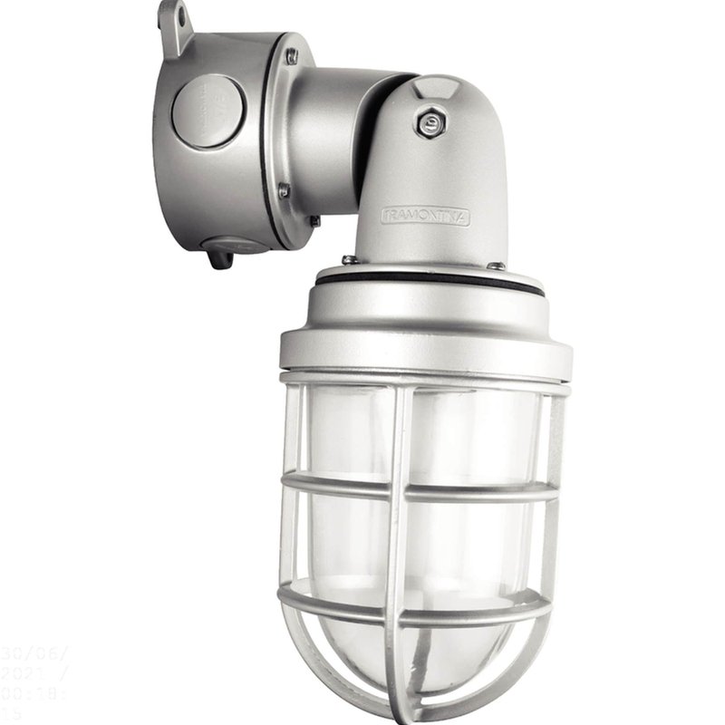 Arandela Articular Blindada 100 W em Alumínio com Soquete E-27