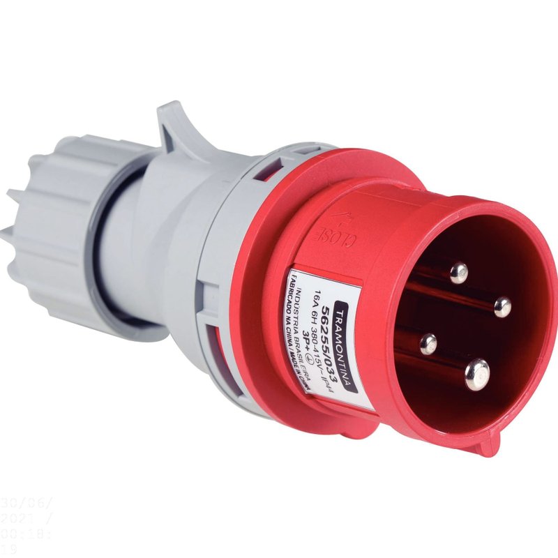 Plugue Móvel Industrial 3P+T 16 A 380-415 Vca 6 H