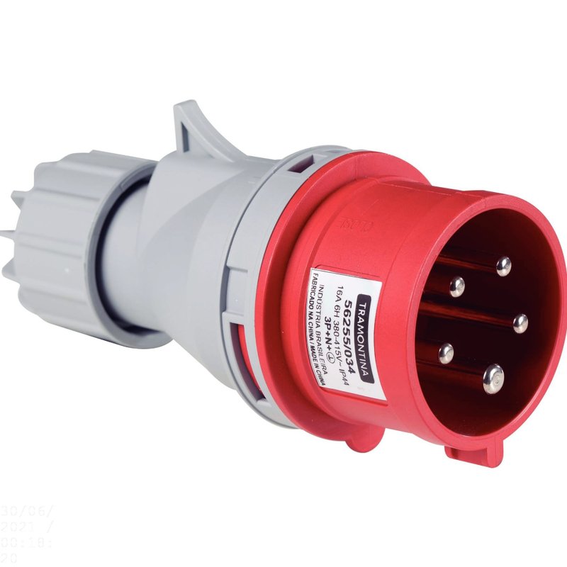 Plugue Móvel Industrial 3P+N+T 16 A 380-415 Vca 6 H