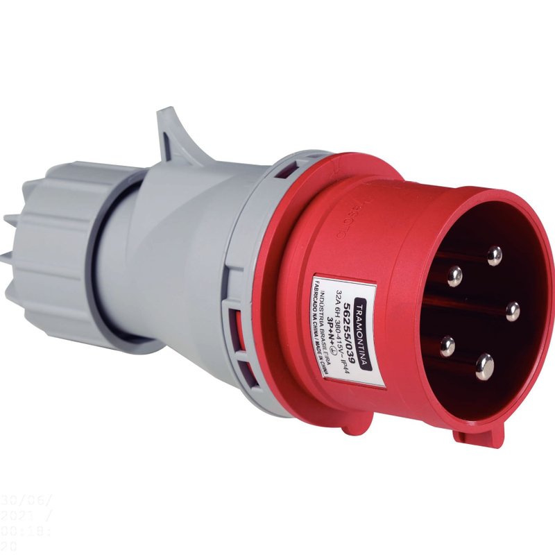 Plugue Móvel Industrial 3P+N+T 32 A 380-415 Vca 6 H
