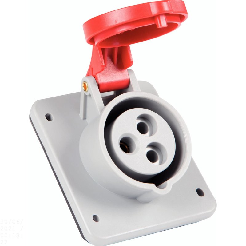 Tomada de Embutir Industrial 2P+T 16 A 380-415 Vca 9 H