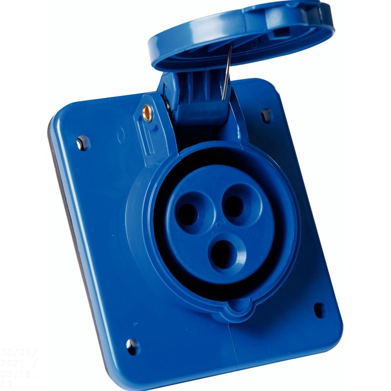 Tomada de Embutir Industrial 2P+T 32 A 220-250 Vca 6 H