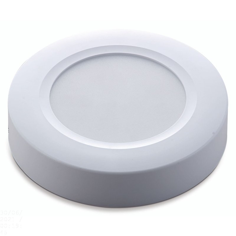 Plafon LED Redondo de Sobrepor 1000 lm 12 W Bivolt 3000 K Luz Amarela