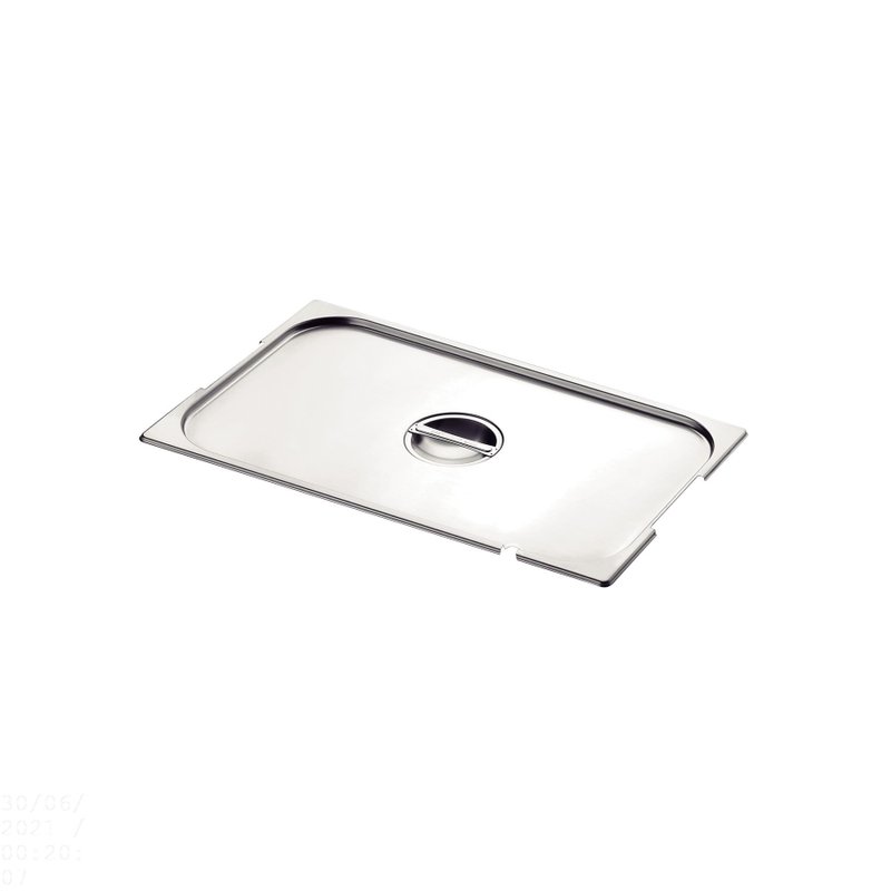 Tampa para Cuba GN 1/1 em Aço Inox com Recorte para Alças e Concha