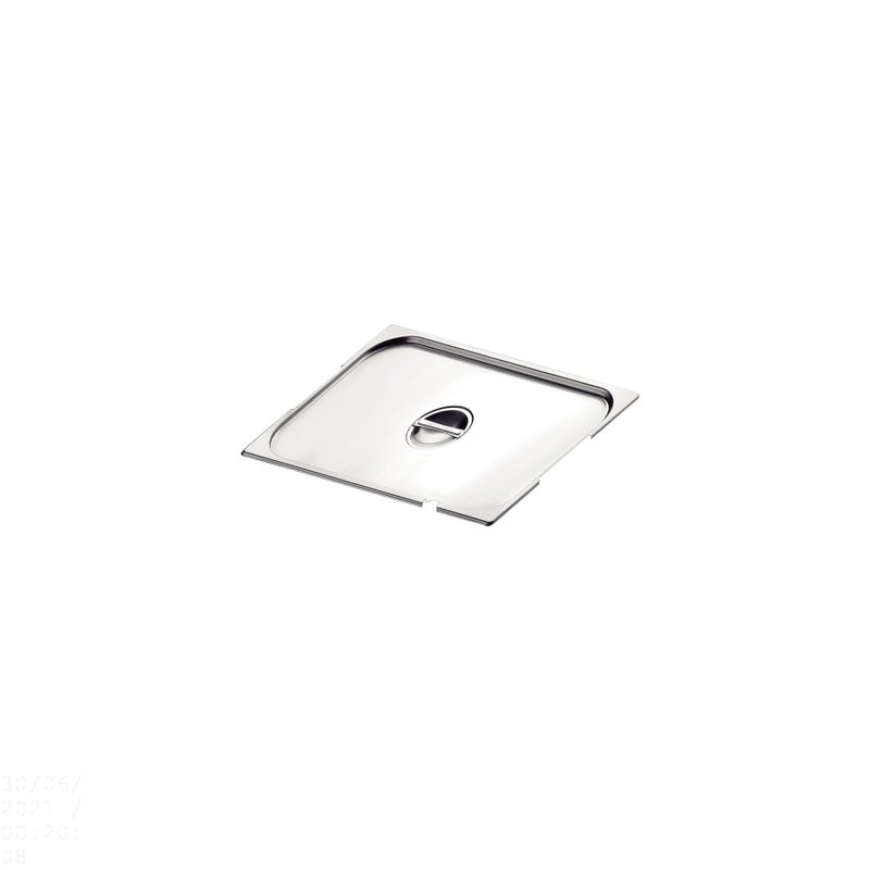 Tampa para Cuba GN 1/2 em Aço Inox com Recorte para Alças e Concha