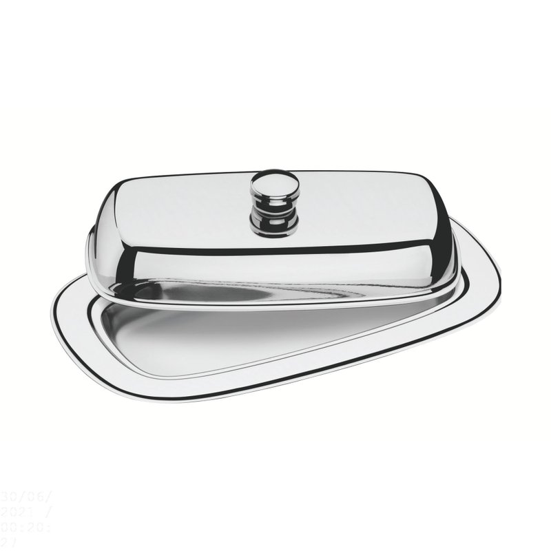 Manteigueira Service Retangular em Aço Inox com Tampa