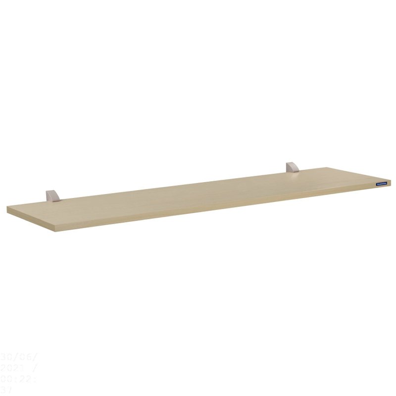 Prateleira Elite em Madeira Pinus com Acabamento Maple e Suporte Injetado 400x250x15 mm