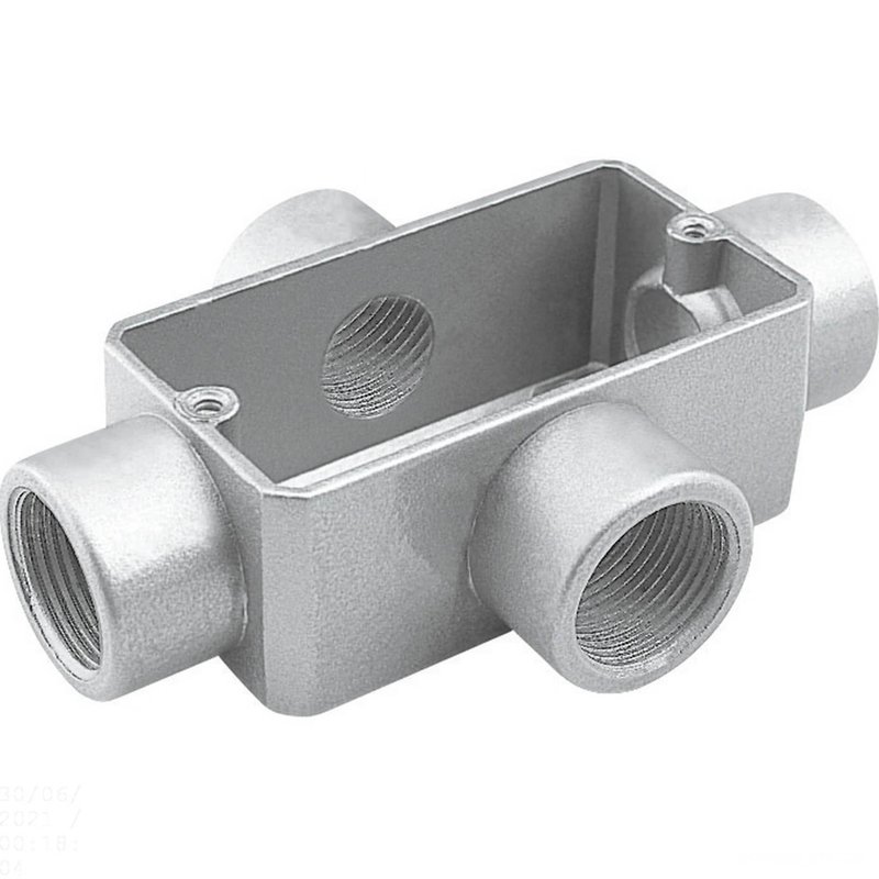 Condulete fixo 3/4" tipo "X" - sem tampa / sem rosca / sem pintura