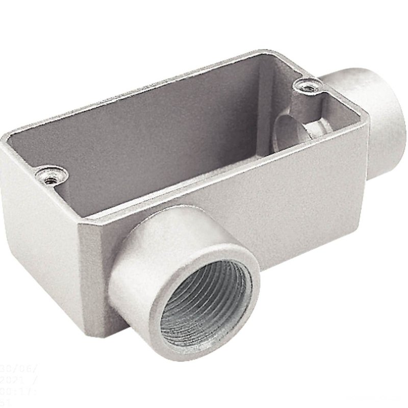 Condulete fixo 2.1/2" tipo "LR" - com tampa / rosca BSP / com pintura eletrostática a pó