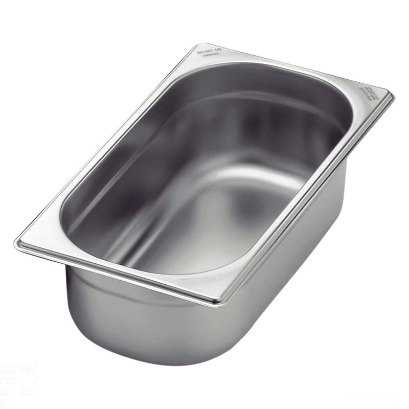 Cuba GN 1/3 em Aço Inox sem Alças Profundidade 100 mm - Aço 430