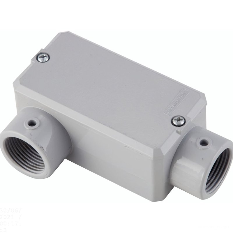 Condulete fixo 1" tipo "LR" - com tampa / rosca BSP / com pintura eletrostática a pó