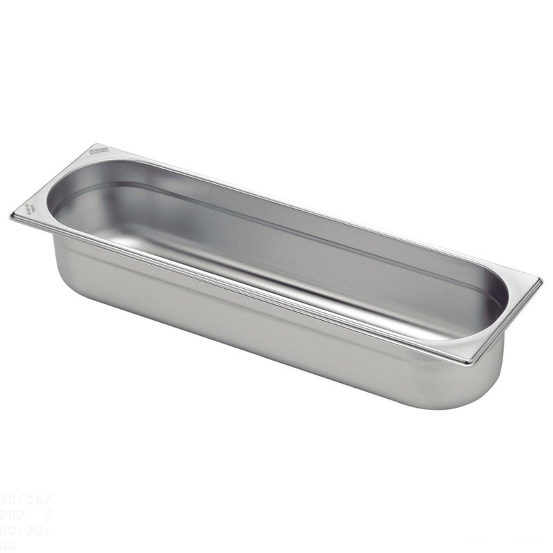 Cuba GN 2/4 em Aço Inox sem Alças Profundidade 100 mm - Aço 430