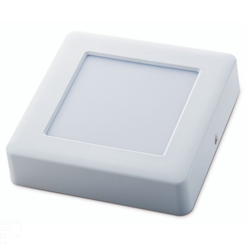 Plafon LED Quadrado de Sobrepor 1500 lm 18 W Bivolt 3000 K Luz Amarela