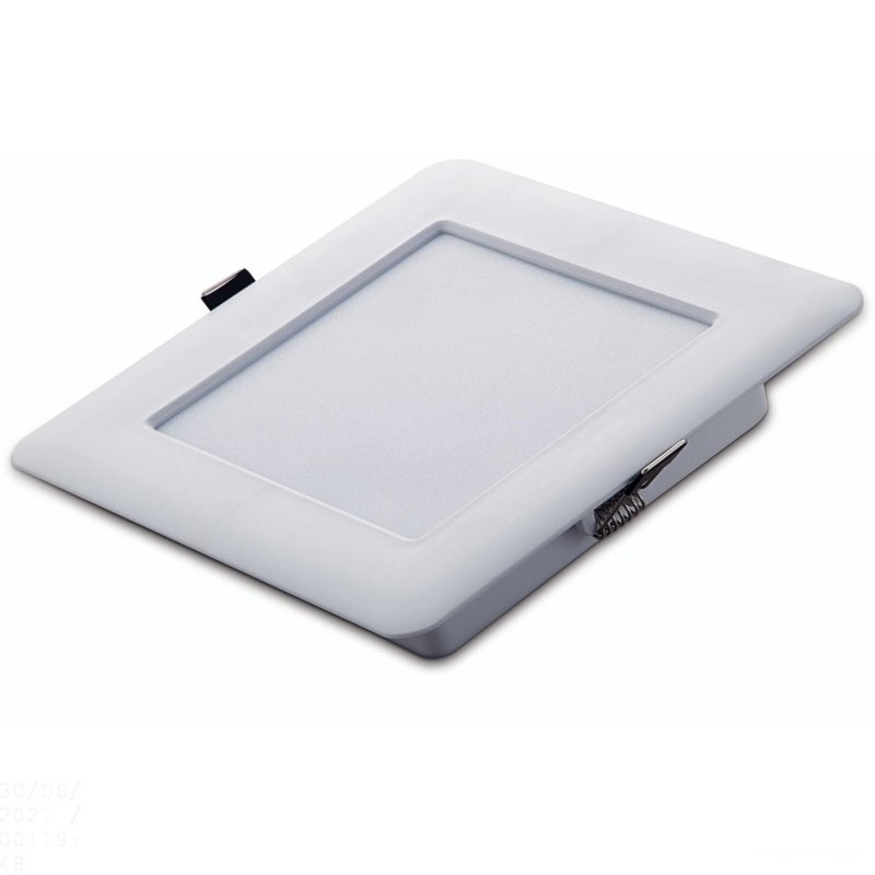 Plafon LED Quadrado de Embutir Slim 1500 lm 18 W Bivolt 3000 K Luz Amarela