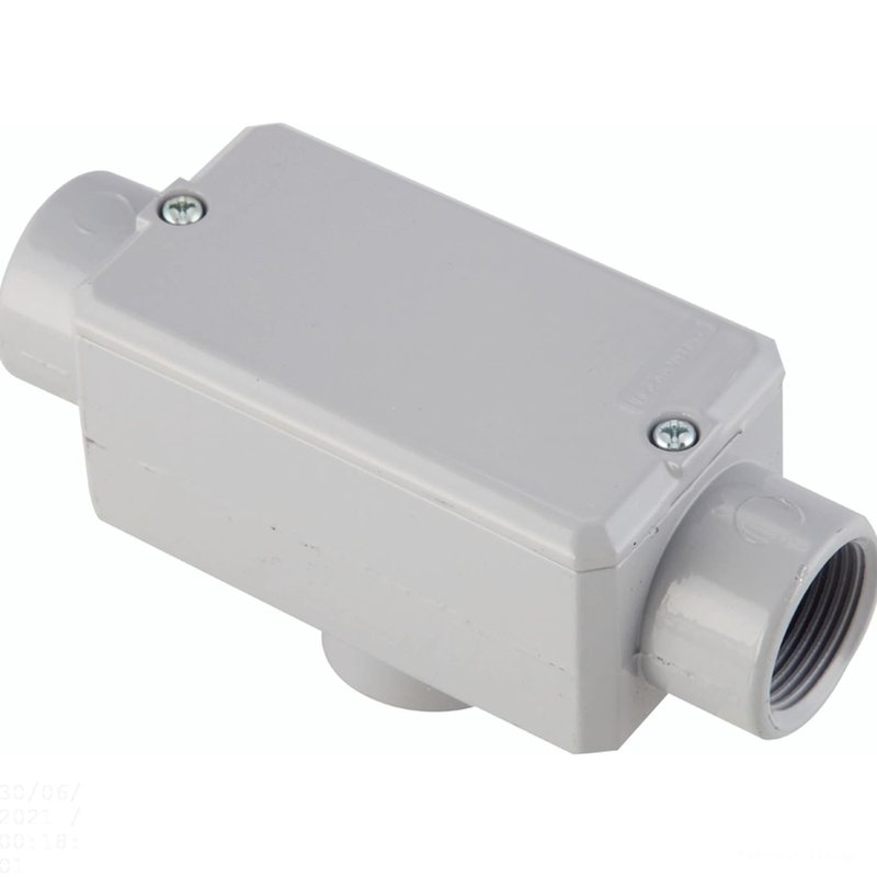 Condulete fixo tipo "TB" 1.1/2" - com tampa - com rosca NPT - com pintura