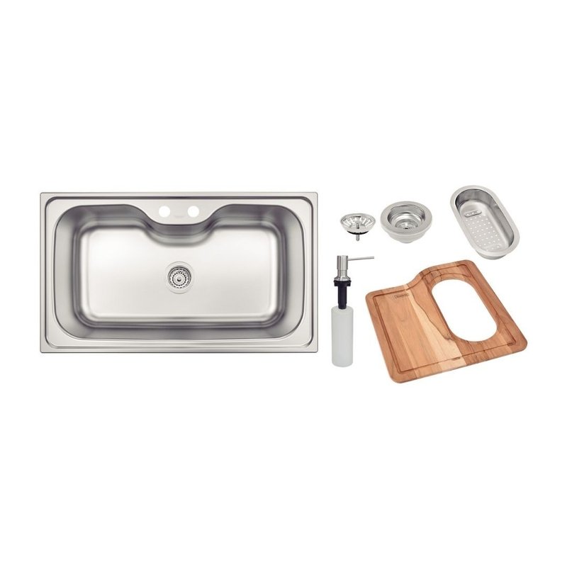 Cuba de Sobrepor Morgana Maxi 78 FX Acabamento Acetinado com Acessórios - Aço Inox