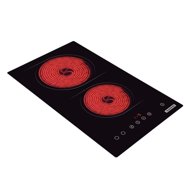 Cooktop Elétrico New Dominó Vitrocerâmico com 2 Áreas de Aquecimento e Comando Touch - 220V