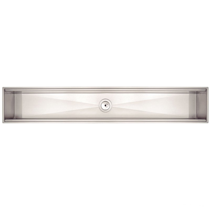 Escorredor Úmido 105x18cm para Sobrepor em Aço Inox com Acabamento Scotch Brite
