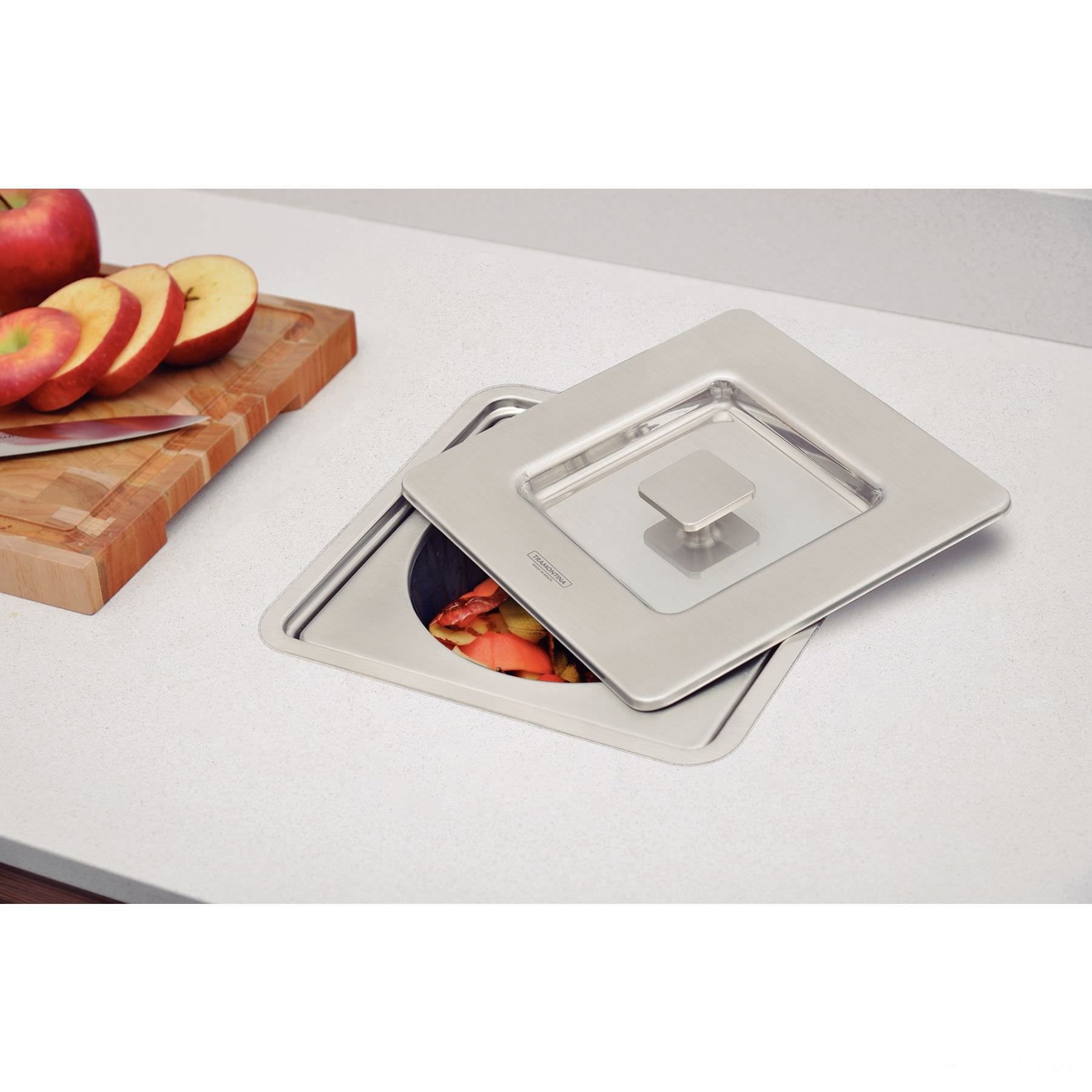 Lixeira Embutir Tramontina Clean Square Balde Plástico 5L - 94518205