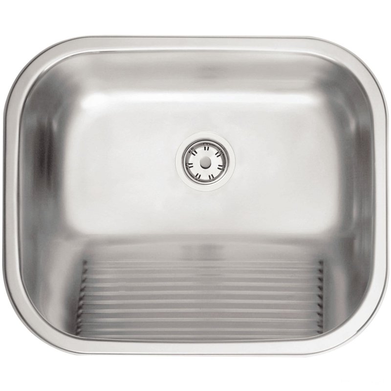 Tanque de Encaixe Hera 30 L em Aço Inox Acetinado 50x40 cm - Aço Inox
