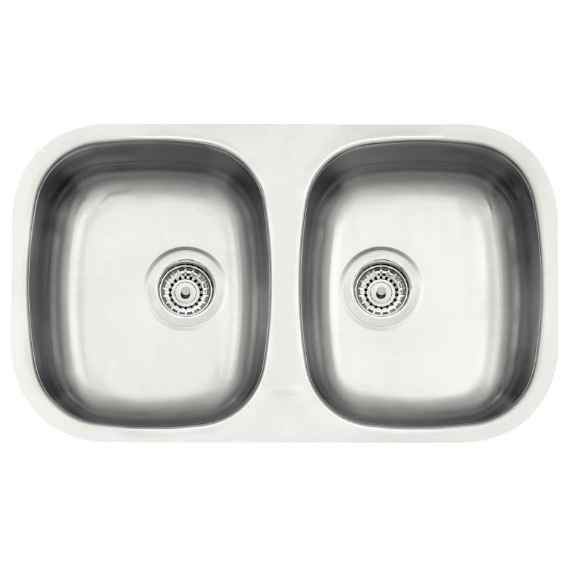 Cuba de embutir Isis 2C 34 BL em aço inox acetinado 72x40 cm - Aço Inox