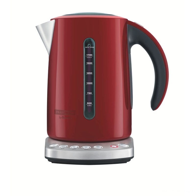 Chaleira Elétrica by Breville Smart Vermelha em Aço Inox 5 Temperaturas 1,7 L 127 V