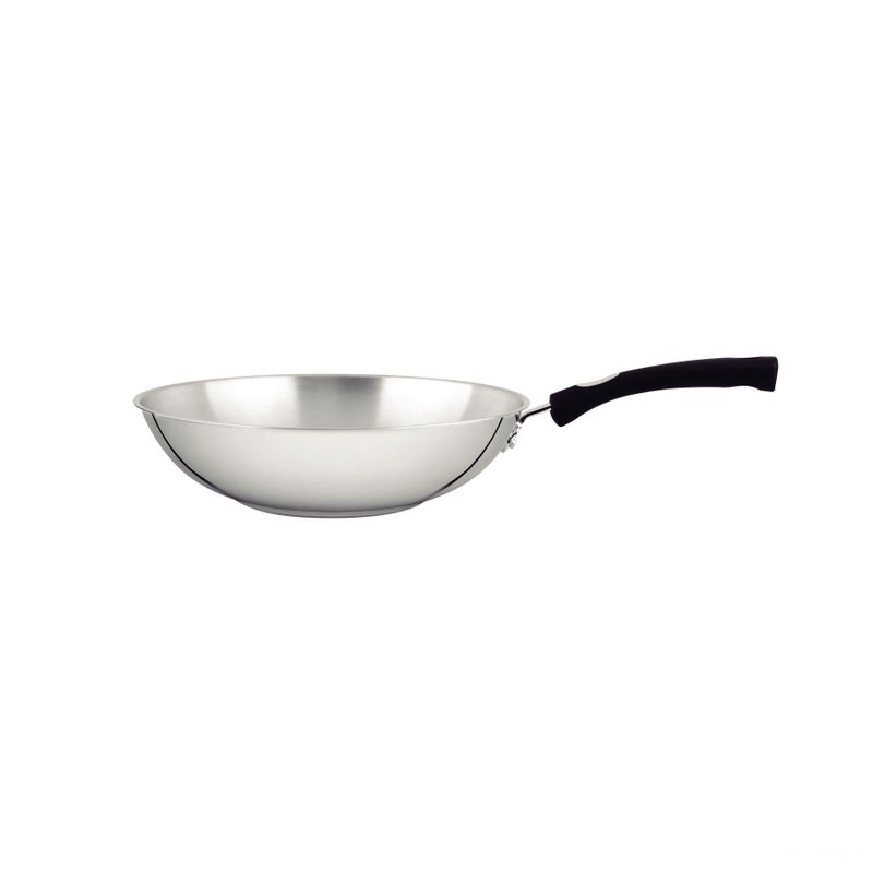Wok Solar Silicone em Aço Inox com Fundo Triplo 28 cm 3,3 L