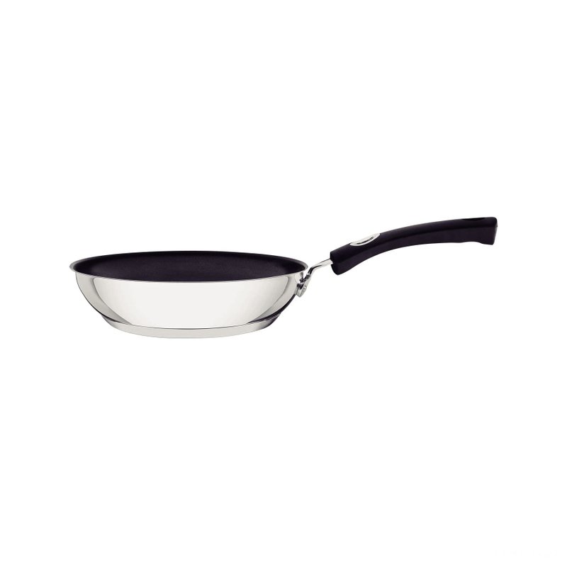 Frigideira Solar 20cm 1,3L Silicone Rasa Inox Fundo Triplo Antiaderente Cabo de Silicone