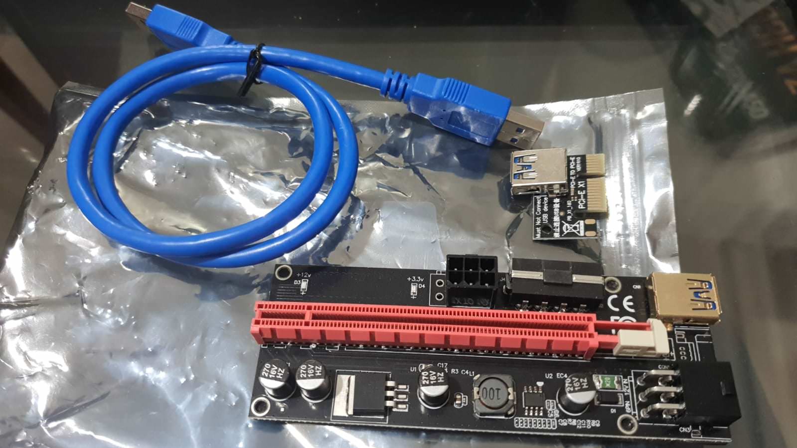 Riser card 009s para mineração placa de vídeo GPU - extensor USB