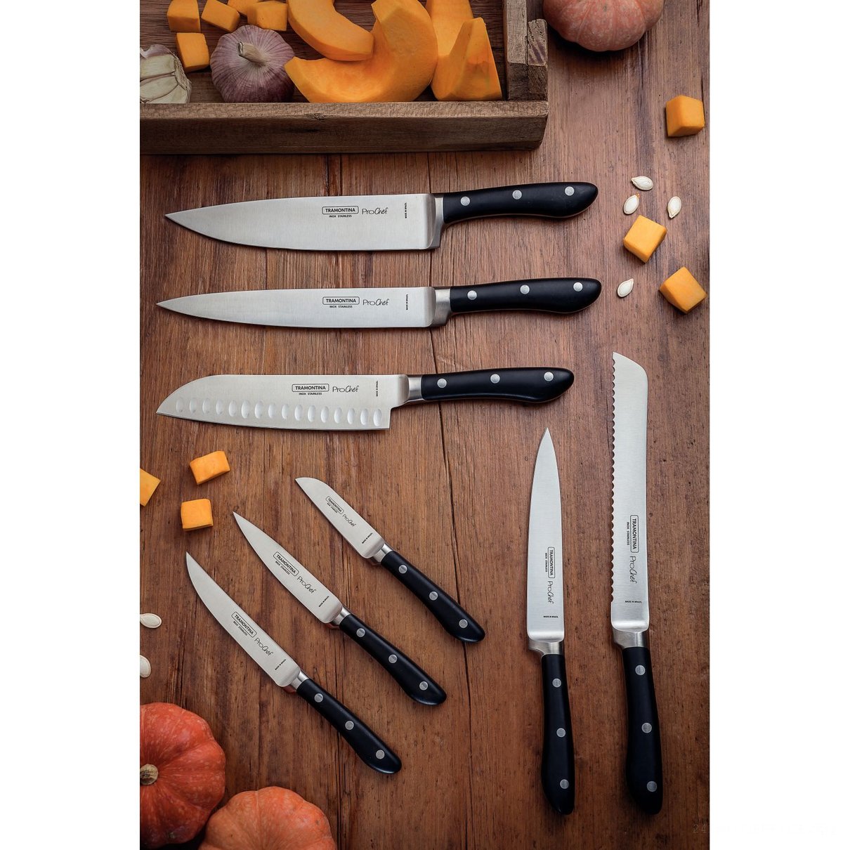 Faca para Legumes e Frutas Prochef com Lâmina em Aço Inox e Cabo de Policarbonato com Fib
