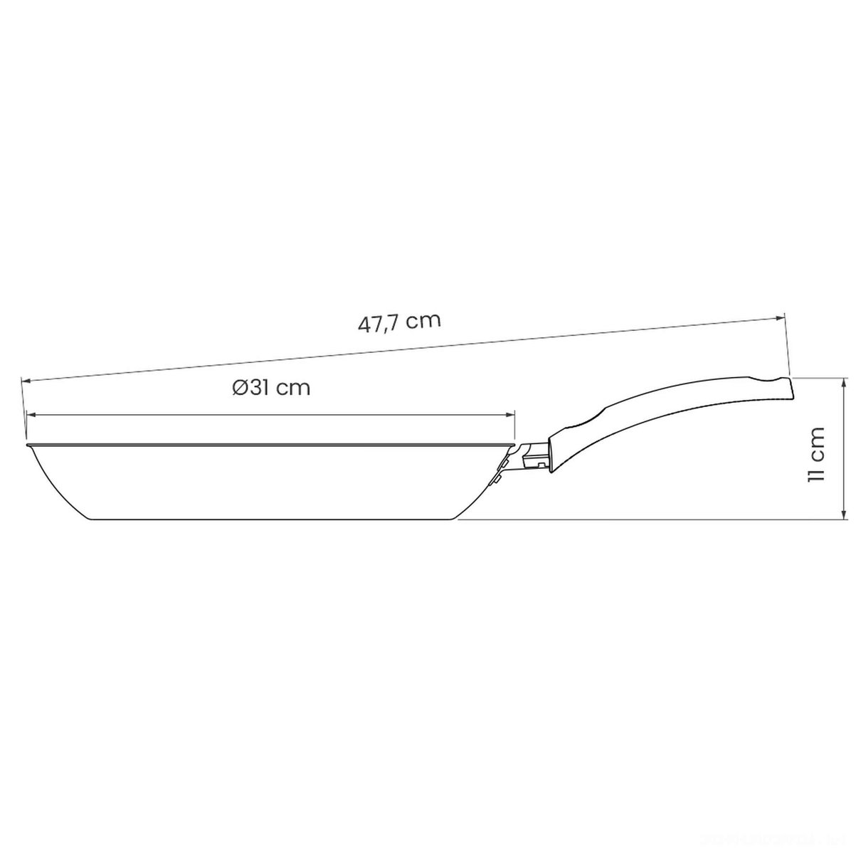 Frigideira Turim em Alumínio Antiaderente Starflon Max Chumbo 30cm 2,5L