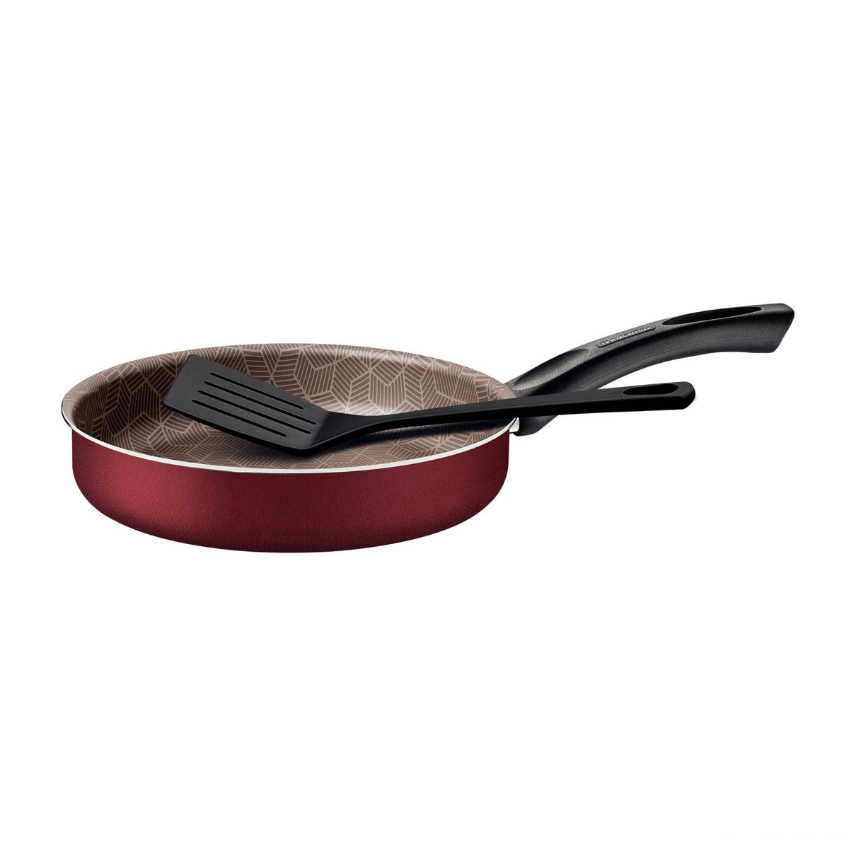Frigideira Reta Paris 22cm 1,7L Antiaderente Starflon Max Vermelho com Espátula de Nylon