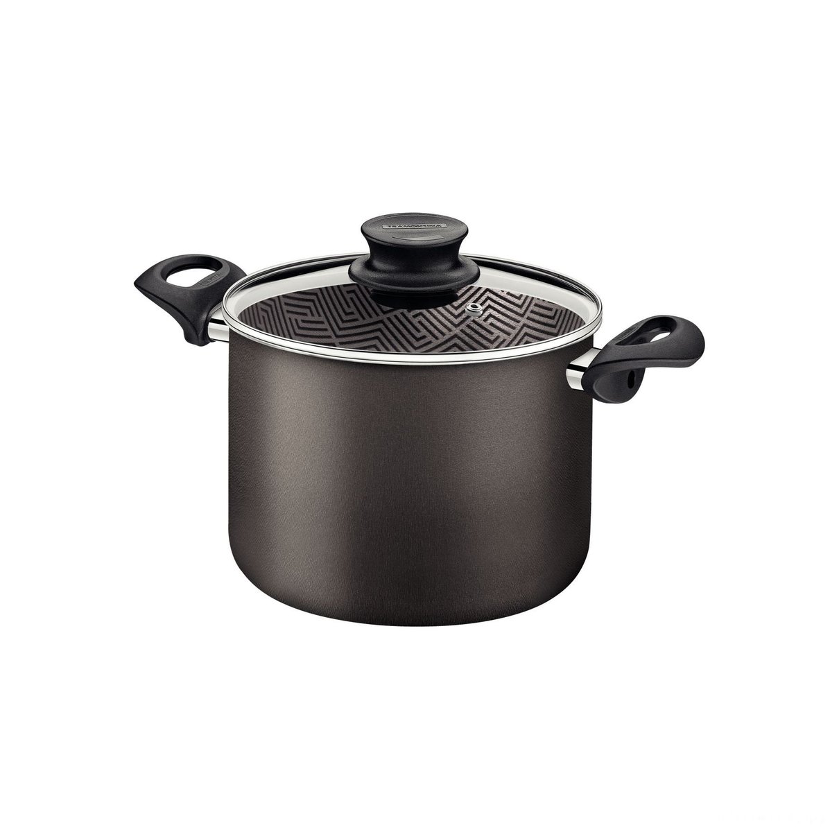 Caldeirão Paris Antiaderente Starflon Max Chumbo com Tampa de Vidro 16 cm 2,1 L